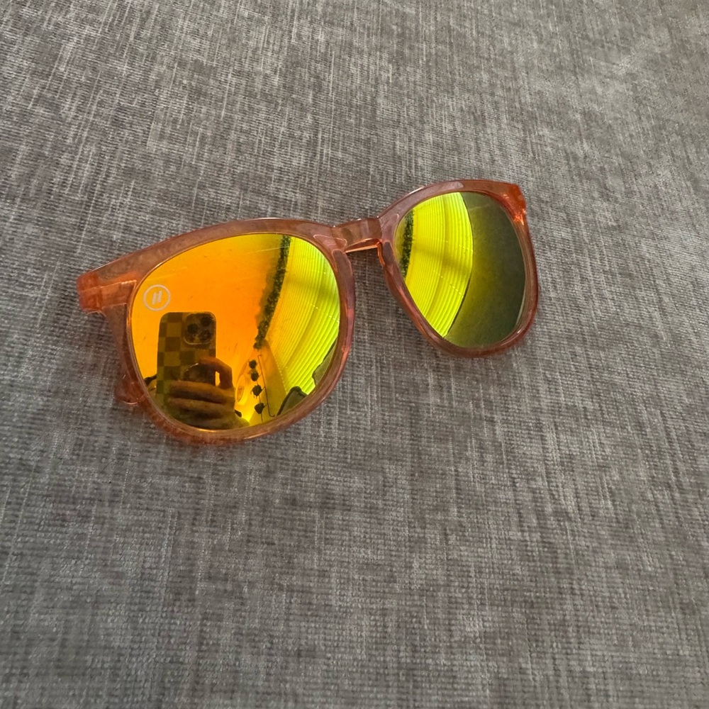 Orange Blender Sunglasses with Reflective Lenses